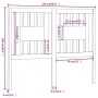 Cabecero madera maciza de pino gris 126x4x100 cm de vidaXL, Cabeceros y pies de cama - Ref: Foro24-818662, Precio: 32,80 €, D...