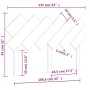 Cabecero de cama madera maciza de pino gris 132x3x81 cm de vidaXL, Cabeceros y pies de cama - Ref: Foro24-819217, Precio: 45,...