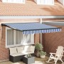 Toldo Retráctil Manual Azul y 350 x 250 cm Poliéster y metal en Toldos | Comprar online en Foru.es
