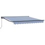 Toldo Retráctil Manual Azul y 350 x 250 cm Poliéster y metal en Toldos | Comprar online en Foru.es