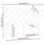 Solid gray pine wood bed headboard 141x3x80.5 cm by vidaXL, Headboards and footboards - Ref: Foro24-819222, Price: 32,80 €, D...