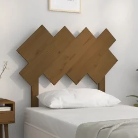 Honey brown solid pine wood bed headboard 92x3x81 cm by vidaXL, Headboards and footboards - Ref: Foro24-819203, Price: 20,50 ...