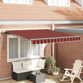 Toldo Retráctil Naranja y marrón 350 x 250 cm Tela y Aluminio en Toldos | Comprar online en Foru.es