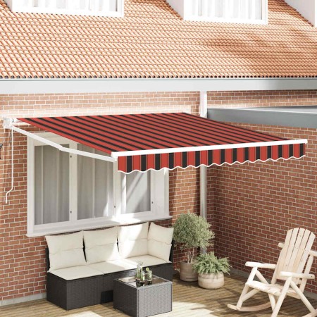 Toldo Naranja y Marrón 350 x 250 x 165 cm Poliéster en Toldos | Comprar online en Foru.es