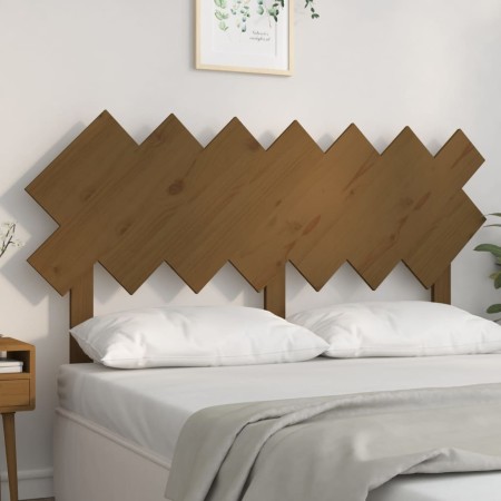 Cabecero de cama madera maciza de pino marrón miel 141x3x80,5cm de vidaXL, Cabeceros y pies de cama - Ref: Foro24-819223, Pre...