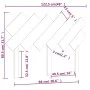 Bettkopfteil aus massivem Kiefernholz, honigbraun, 122,5 x 3 x 80,5 cm von vidaXL, Kopf- und Fußteile - Ref: Foro24-819213, P...