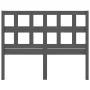 Solid gray pine wood bed headboard 165.5x4x100 cm by vidaXL, Headboards and footboards - Ref: Foro24-818932, Price: 35,25 €, ...