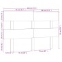 Cabecero de cama madera maciza de pino marrón miel 184x3x81 cm de vidaXL, Cabeceros y pies de cama - Ref: Foro24-819088, Prec...