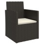 Muebles de jardín con cojines 4 piezas ratán sintético negro de vidaXL, Conjuntos de jardín - Ref: Foro24-319194, Precio: 229...
