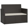 Muebles de jardín con cojines 4 piezas ratán sintético negro de vidaXL, Conjuntos de jardín - Ref: Foro24-319194, Precio: 229...