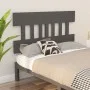 Cabecero de cama madera maciza de pino gris 138,5x3x81 cm de vidaXL, Cabeceros y pies de cama - Ref: Foro24-819117, Precio: 4...