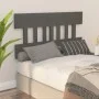 Cabecero de cama madera maciza de pino gris 138,5x3x81 cm de vidaXL, Cabeceros y pies de cama - Ref: Foro24-819117, Precio: 4...