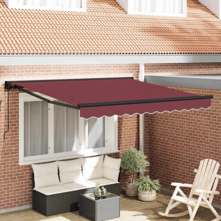 Toldo Retráctil Manual Burdeos 350 x 250 cm Poliéster y metal en Toldos | Comprar online en Foru.es
