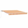 Toldo Manual Amarillo y Naranja 350 x 250 x 165 cm Poliéster en Toldos | Comprar online en Foru.es