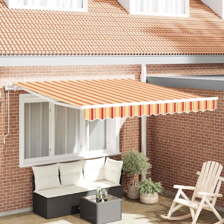 Toldo Retráctil Amarillo y Naranja 350 x 250 cm Tela y acero en Toldos | Comprar online en Foru.es