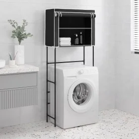 Estantería 2 niveles lavadora hierro negro 71x29,5x170,5cm de vidaXL, Toalleros - Ref: Foro24-343135, Precio: 28,69 €, Descue...