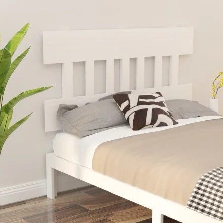 Solid white pine wood bed headboard 143.5x3x81 cm by vidaXL, Headboards and footboards - Ref: Foro24-819121, Price: 31,88 €, ...
