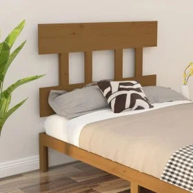 Honey brown solid pine wood bed headboard 93.5x3x81 cm by vidaXL, Headboards and footboards - Ref: Foro24-819103, Price: 21,8...