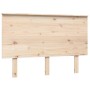 Cabecero de cama madera maciza de pino gris 124x6x82,5 cm de vidaXL, Cabeceros y pies de cama - Ref: Foro24-819160, Precio: 4...