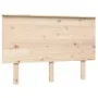Cabecero de cama madera maciza de pino gris 124x6x82,5 cm de vidaXL, Cabeceros y pies de cama - Ref: Foro24-819160, Precio: 4...