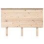 Cabecero de cama madera maciza de pino gris 124x6x82,5 cm de vidaXL, Cabeceros y pies de cama - Ref: Foro24-819160, Precio: 4...