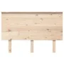 Cabecero de cama madera maciza de pino gris 124x6x82,5 cm de vidaXL, Cabeceros y pies de cama - Ref: Foro24-819160, Precio: 4...