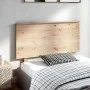 Cabecero de cama madera maciza de pino gris 124x6x82,5 cm de vidaXL, Cabeceros y pies de cama - Ref: Foro24-819160, Precio: 4...