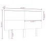 Cabecero de cama madera maciza de pino gris 124x6x82,5 cm de vidaXL, Cabeceros y pies de cama - Ref: Foro24-819160, Precio: 4...