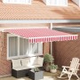 Toldo Retráctil Manual Rojo y 350 x 250 cm Poliéster y Aluminio en Toldos | Comprar online en Foru.es