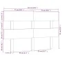 Bettkopfteil aus massivem Kiefernholz, 154 x 3 x 81 cm von vidaXL, Kopf- und Fußteile - Ref: Foro24-819075, Preis: 47,20 €, R...