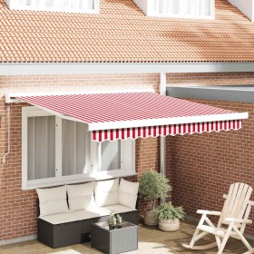 Toldo Retráctil Rojo y 350 x 250 cm Tela y Metal en Toldos | Comprar online en Foru.es