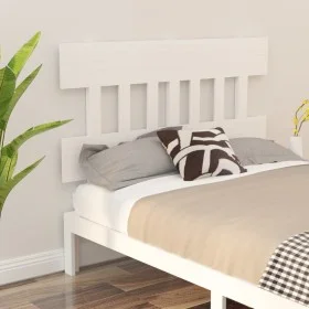 Solid white pine wood bed headboard 203.5x3x81 cm by vidaXL, Headboards and footboards - Ref: Foro24-819141, Price: 43,50 €, ...