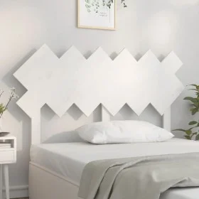 Solid white pine wood bed headboard 132x3x81 cm by vidaXL, Headboards and footboards - Ref: Foro24-819216, Price: 42,89 €, Di...