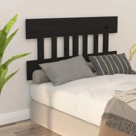 Cabecero de cama madera maciza de pino negro 183,5x3x81 cm de vidaXL, Cabeceros y pies de cama - Ref: Foro24-819139, Precio: ...