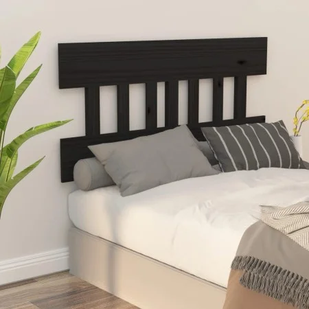 Cabecero de cama madera maciza de pino negro 183,5x3x81 cm de vidaXL, Cabeceros y pies de cama - Ref: Foro24-819139, Precio: ...