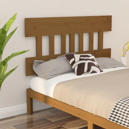 Solid pine wood bed headboard honey brown 123.5x3x81 cm by vidaXL, Headboards and footboards - Ref: Foro24-819113, Price: 28,...