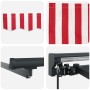 Toldo Retráctil Manual Rojo y 350 x 250 cm Poliéster y metal en Toldos | Comprar online en Foru.es