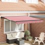 Toldo Retráctil Rojo y 350 x 250 cm Poliéster y metal en Toldos | Comprar online en Foru.es