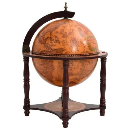 Globe wine rack solid wood eucalyptus brown by vidaXL, Wine and liquor cabinets - Ref: Foro24-343473, Price: 112,43 €, Discou...