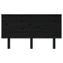 Cabecero de cama madera maciza de pino negro 144x6x82,5 cm de vidaXL, Cabeceros y pies de cama - Ref: Foro24-819174, Precio: ...