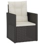Muebles de jardín con cojines 4 piezas ratán sintético negro de vidaXL, Conjuntos de jardín - Ref: Foro24-319196, Precio: 231...