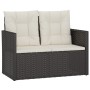 Muebles de jardín con cojines 4 piezas ratán sintético negro de vidaXL, Conjuntos de jardín - Ref: Foro24-319196, Precio: 231...