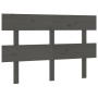 Cabecero de cama madera maciza de pino gris 144x3x81 cm de vidaXL, Cabeceros y pies de cama - Ref: Foro24-819072, Precio: 27,...