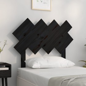 Cabecero de cama madera maciza de pino negro 92x3x81 cm de vidaXL, Cabeceros y pies de cama - Ref: Foro24-819204, Precio: 20,...
