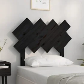 Cabecero de cama madera maciza de pino negro 92x3x81 cm de vidaXL, Cabeceros y pies de cama - Ref: Foro24-819204, Precio: 20,...