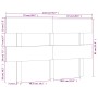 Cabecero de cama madera maciza de pino gris 144x3x81 cm de vidaXL, Cabeceros y pies de cama - Ref: Foro24-819072, Precio: 27,...
