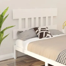 Solid white pine wood bed headboard 123.5x3x81 cm by vidaXL, Headboards and footboards - Ref: Foro24-819111, Price: 40,21 €, ...