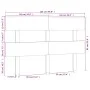 Bettkopfteil aus massivem grauem Kiefernholz, 124 x 3 x 81 cm von vidaXL, Kopf- und Fußteile - Ref: Foro24-819062, Preis: 24,...