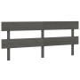 Cabecero de cama madera maciza de pino gris 204x3x81 cm de vidaXL, Cabeceros y pies de cama - Ref: Foro24-819092, Precio: 32,...