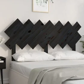 Solid black pine wood bed headboard 141x3x80.5 cm by vidaXL, Headboards and footboards - Ref: Foro24-819224, Price: 32,80 €, ...
